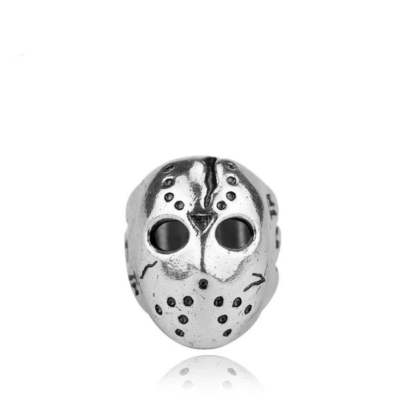 Stainless Steel Friday the 13th Jason Hockey Mask Ring