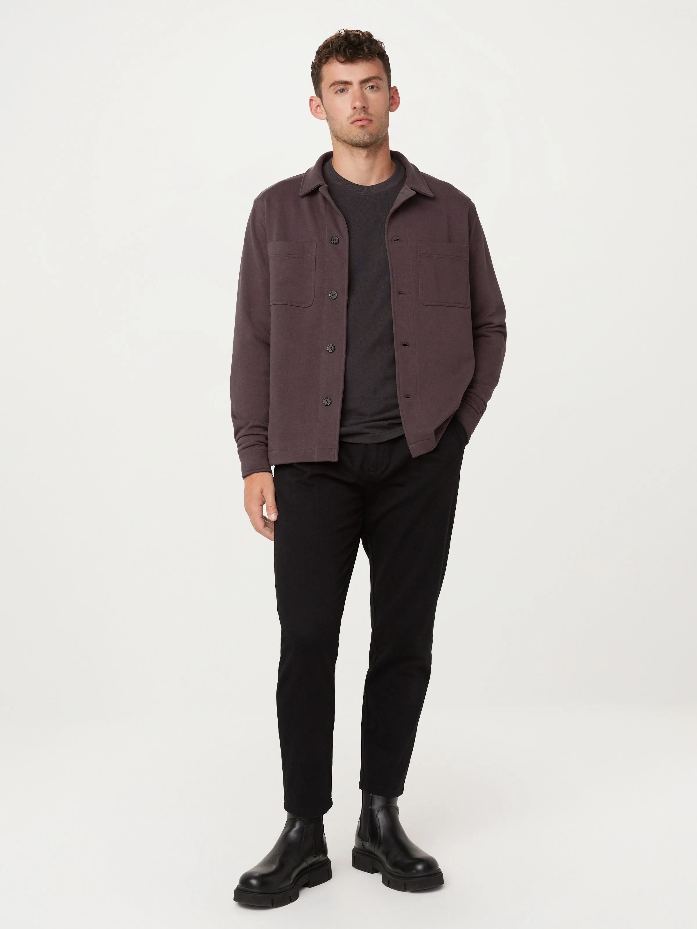 The Jordan French Terry Overshirt in Raisin