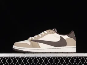 Travis Scott x Air Jordan 1 Low OG Dark Brown Beige White DM7866-886