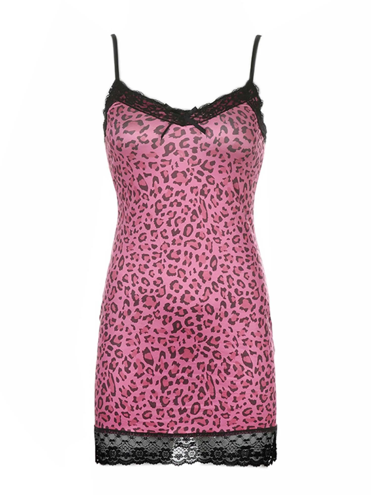 Unleash Your Wild Side with Goocheer's ALLNeon Y2K Aesthetics Leopard Printing Party Cami Dress for Women