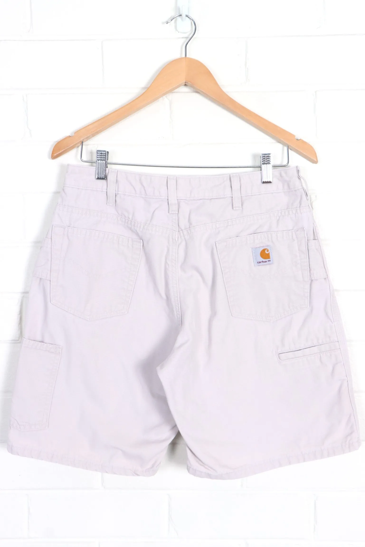 Vintage CARHARTT Putty Gray Women's Work Shorts (S)