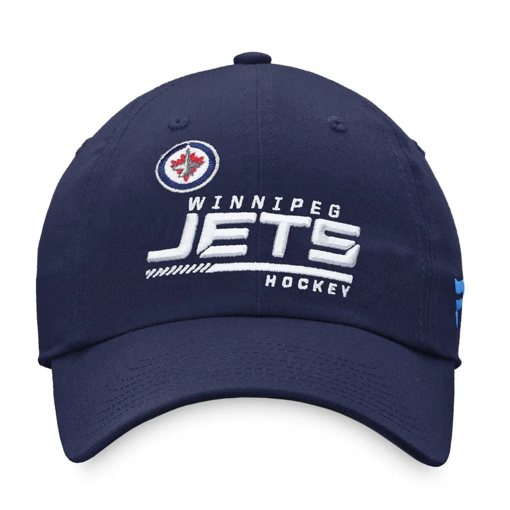 WINNIPEG JETS FANATICS MEN'S AUTHENTIC PRO LOCKER ROOM UNSTRUCTURED ADJUSTABLE HAT