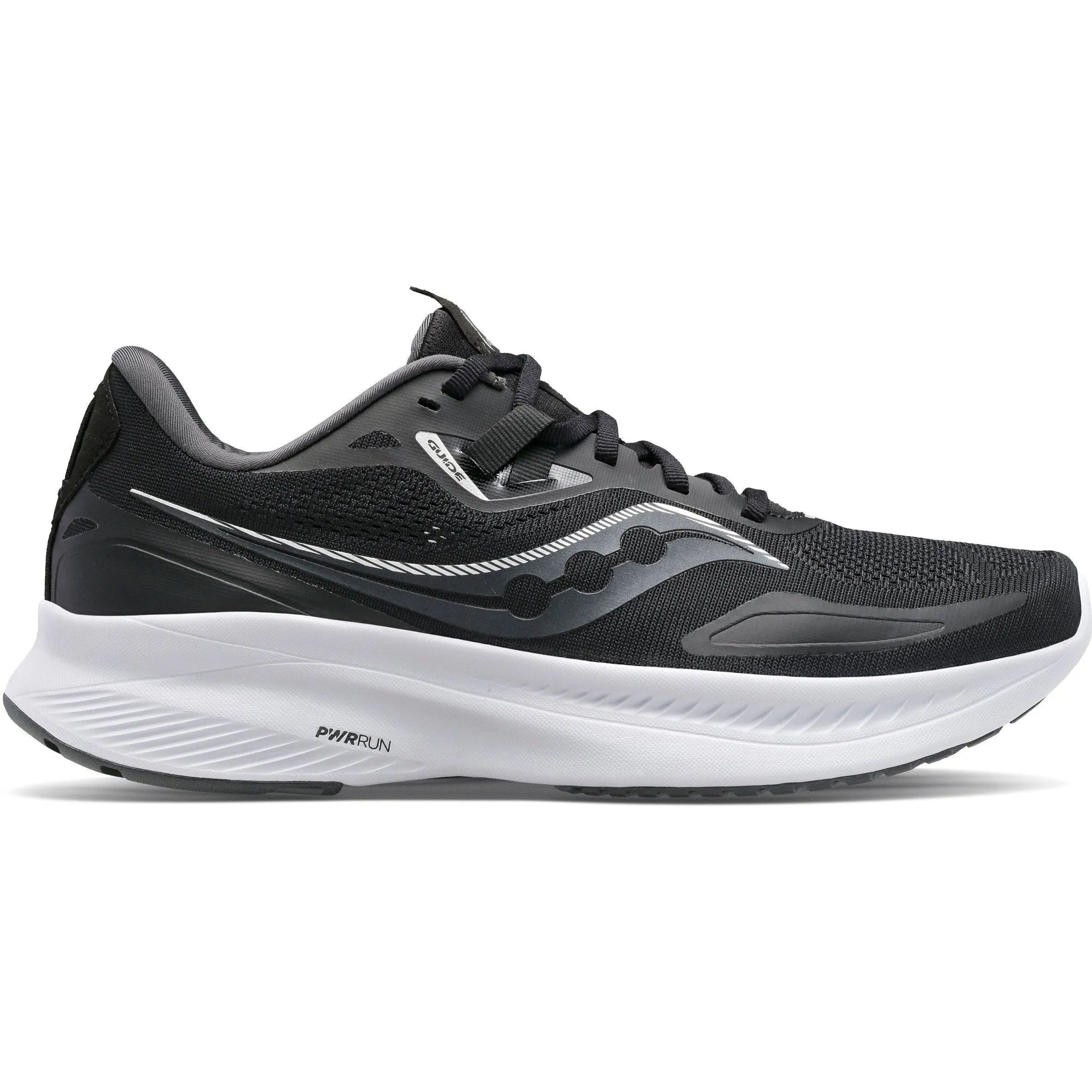 Women's Saucony Guide 15, Black/White, 10 B Medium