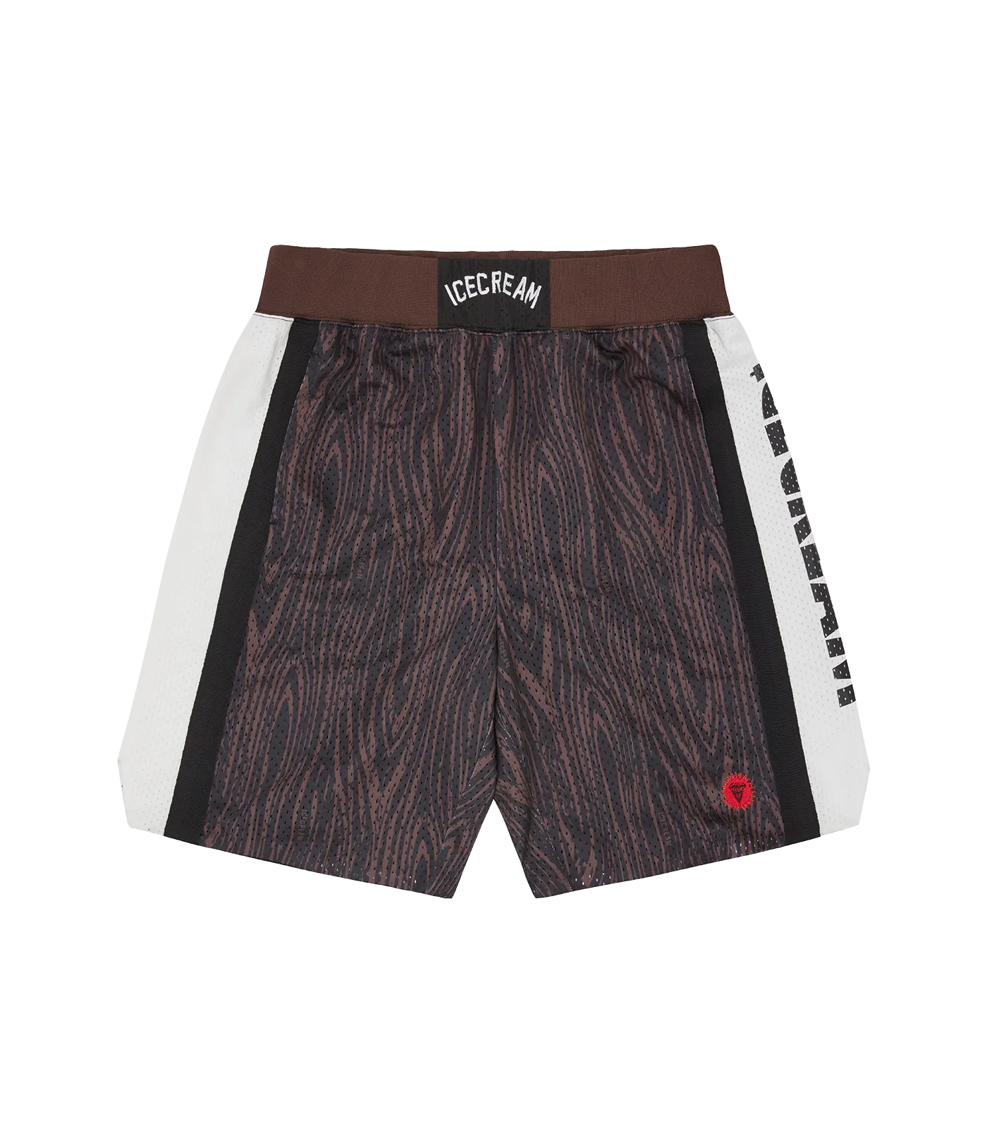 WOODGRAIN BASKETBALL SHORT - BROWN