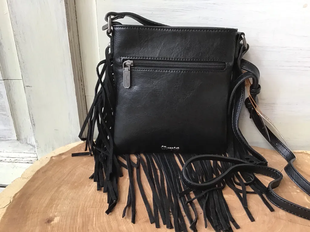 Wrangler Jean Pocket Fringed Crossbody Purse