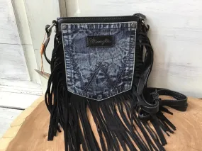 Wrangler Jean Pocket Fringed Crossbody Purse