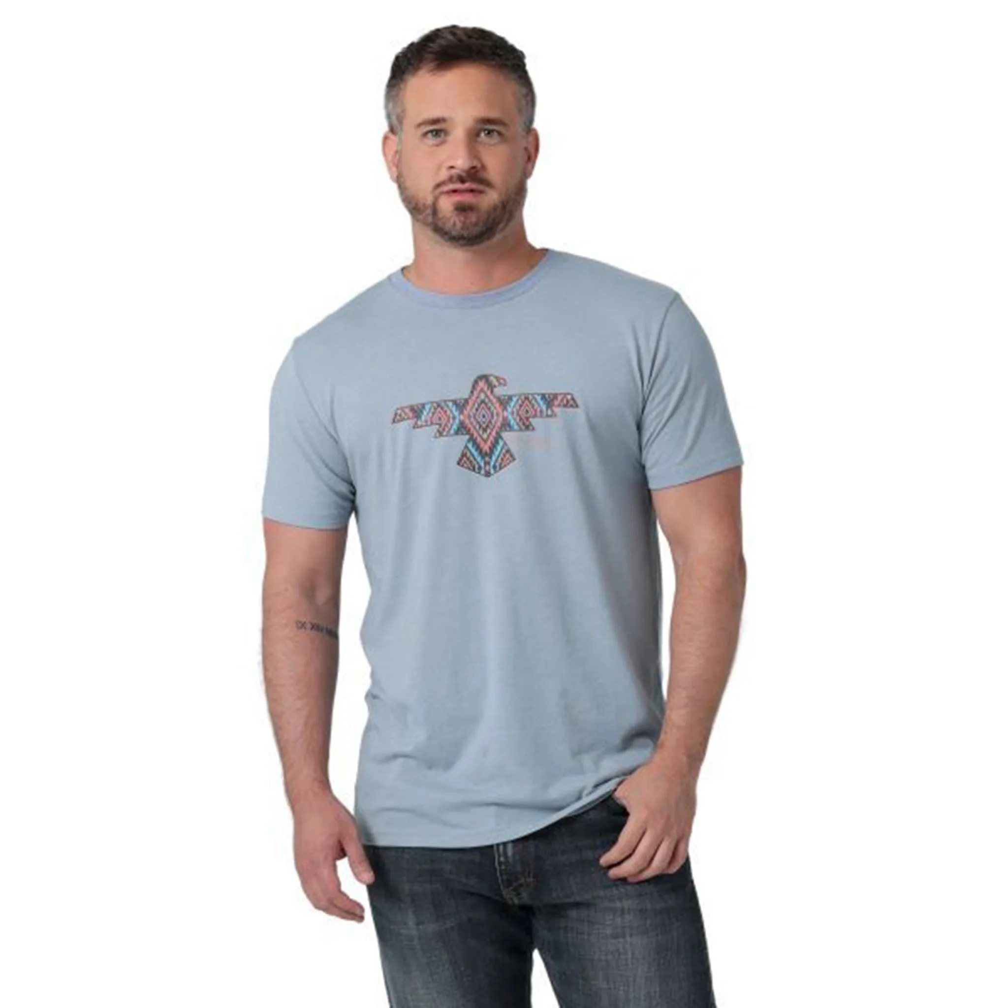 Wrangler Men's Grey Aztec Thunderbird Tee