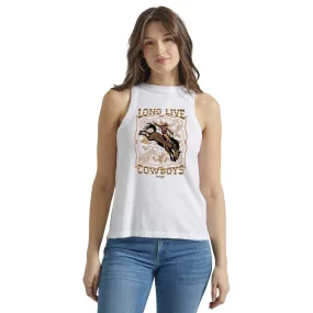 Wrangler Women's Long Live Cowboys Cream Tank