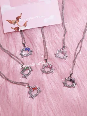 Y2K Cute Kitten Stainless Steel Necklace