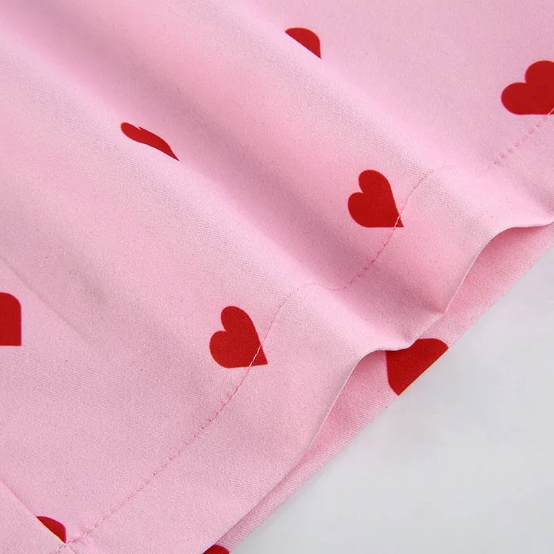 Y2K Pink Heart Jean